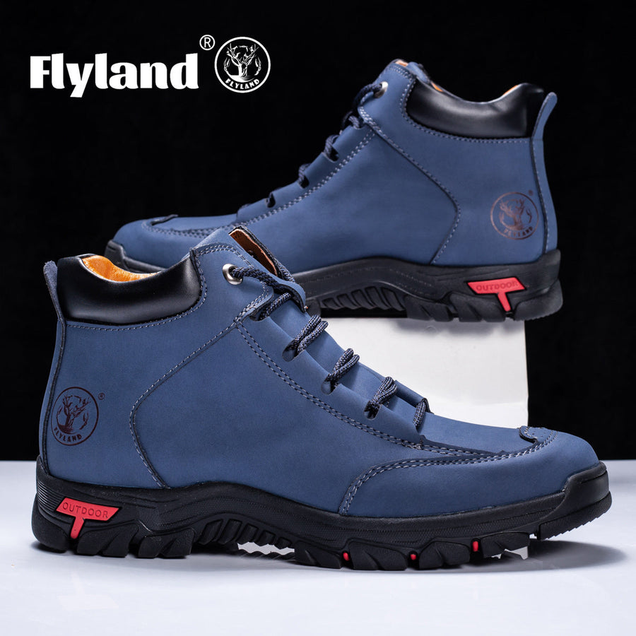 Herren Outdoor Stiefel mit Schnürung – Wanderstiefel mit Profilsohle in verschiedenen Farben