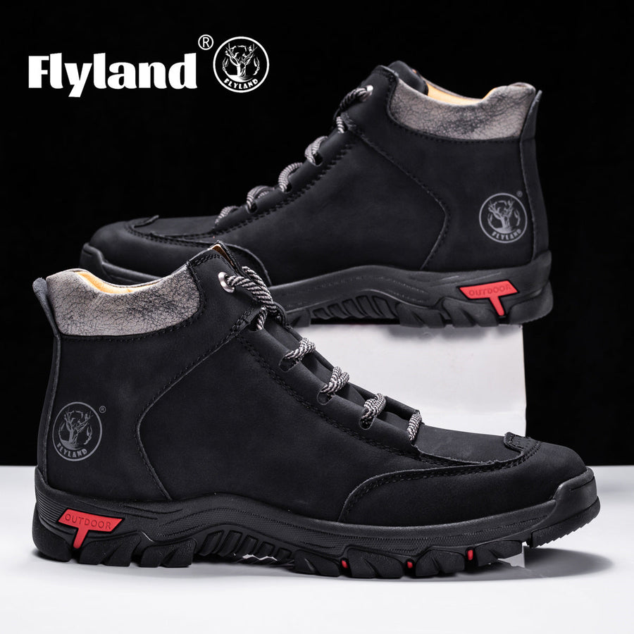 Herren Outdoor Stiefel mit Schnürung – Wanderstiefel mit Profilsohle in verschiedenen Farben