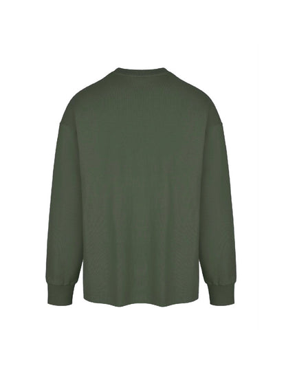 Herren Langarmshirt mit Rundhalsausschnitt und KING-Druck, lässig