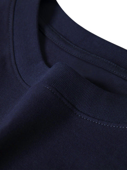 Herren Langarmshirt mit Rundhalsausschnitt und KING-Druck, lässig