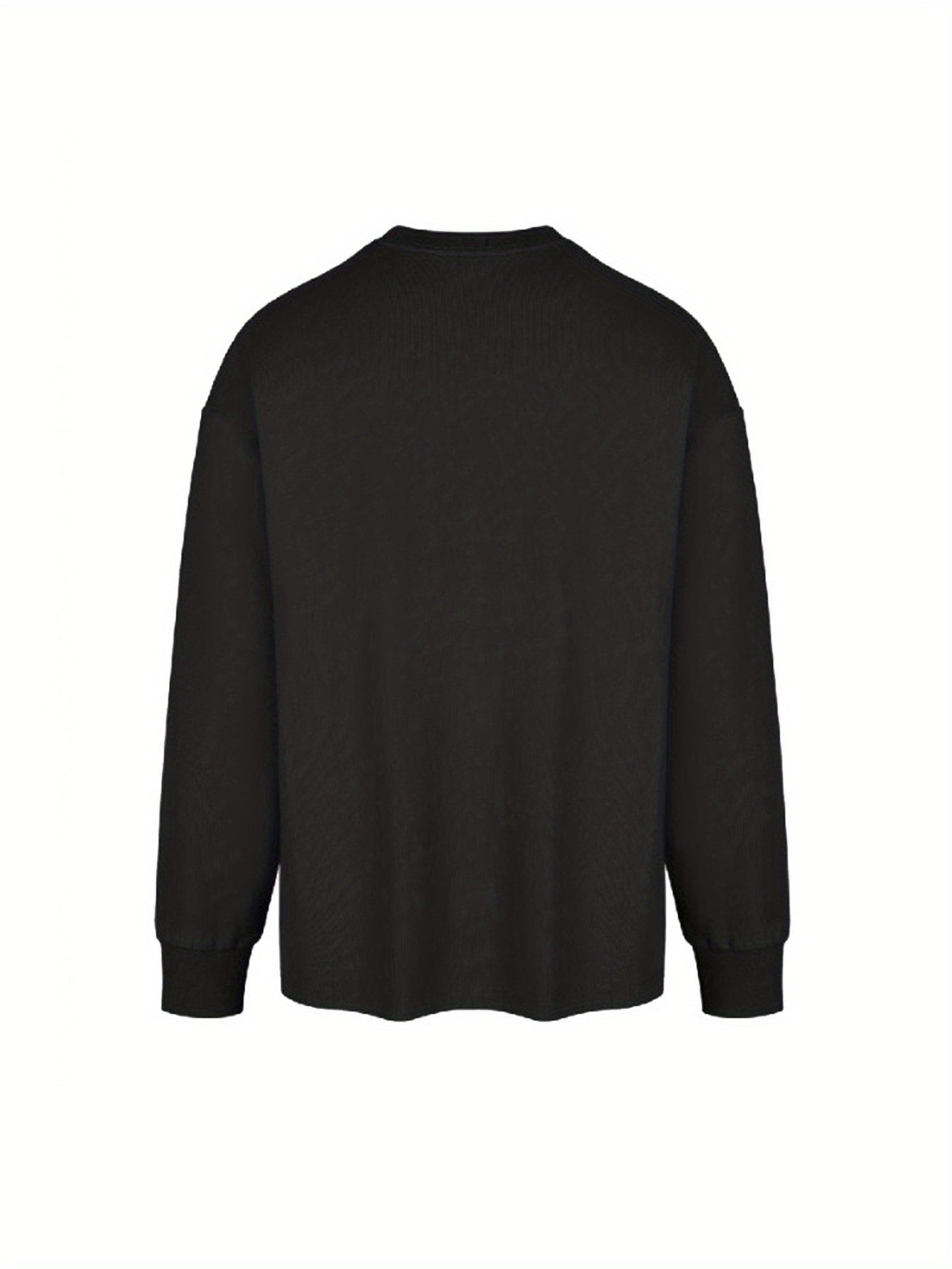 Herren Langarmshirt mit Rundhalsausschnitt und KING-Druck, lässig