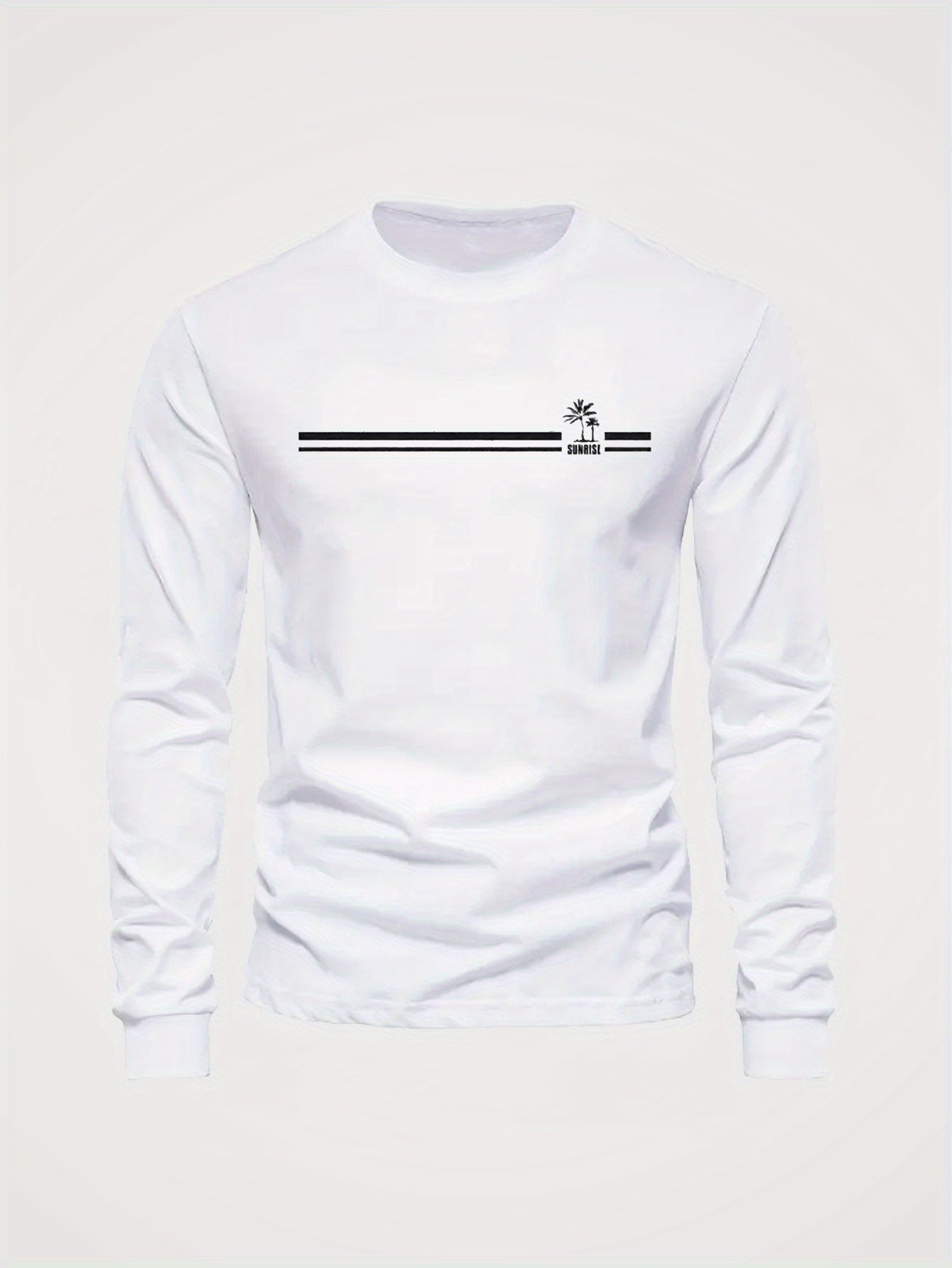 Langarmshirt Herren Rundhalsdruck "Sunrise" Freizeitoberteil