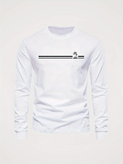 Langarmshirt Herren Rundhalsdruck "Sunrise" Freizeitoberteil