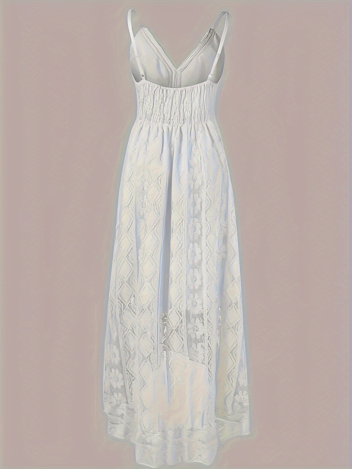 Damen Boho Maxikleid mit Spitze und V-Ausschnitt – Elegantes Sommerkleid für Feste und Strand
