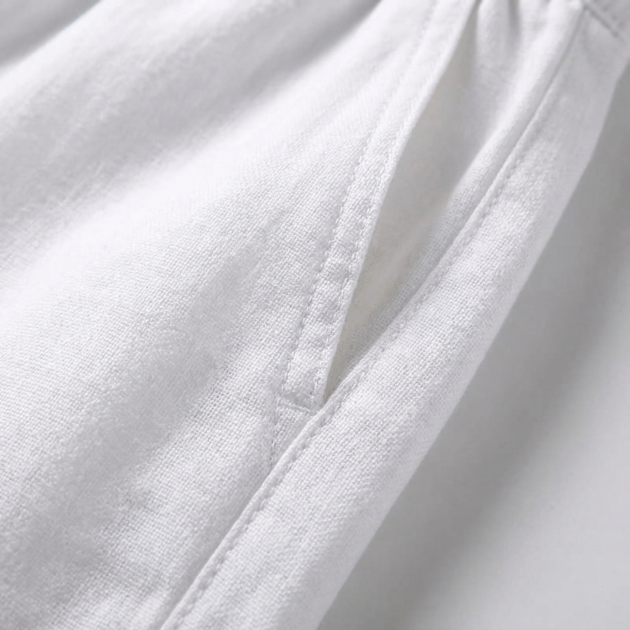 Herren Freizeithose aus leichtem Stoff mit Kordelzug, lockerer Schnitt, verschiedene Farben