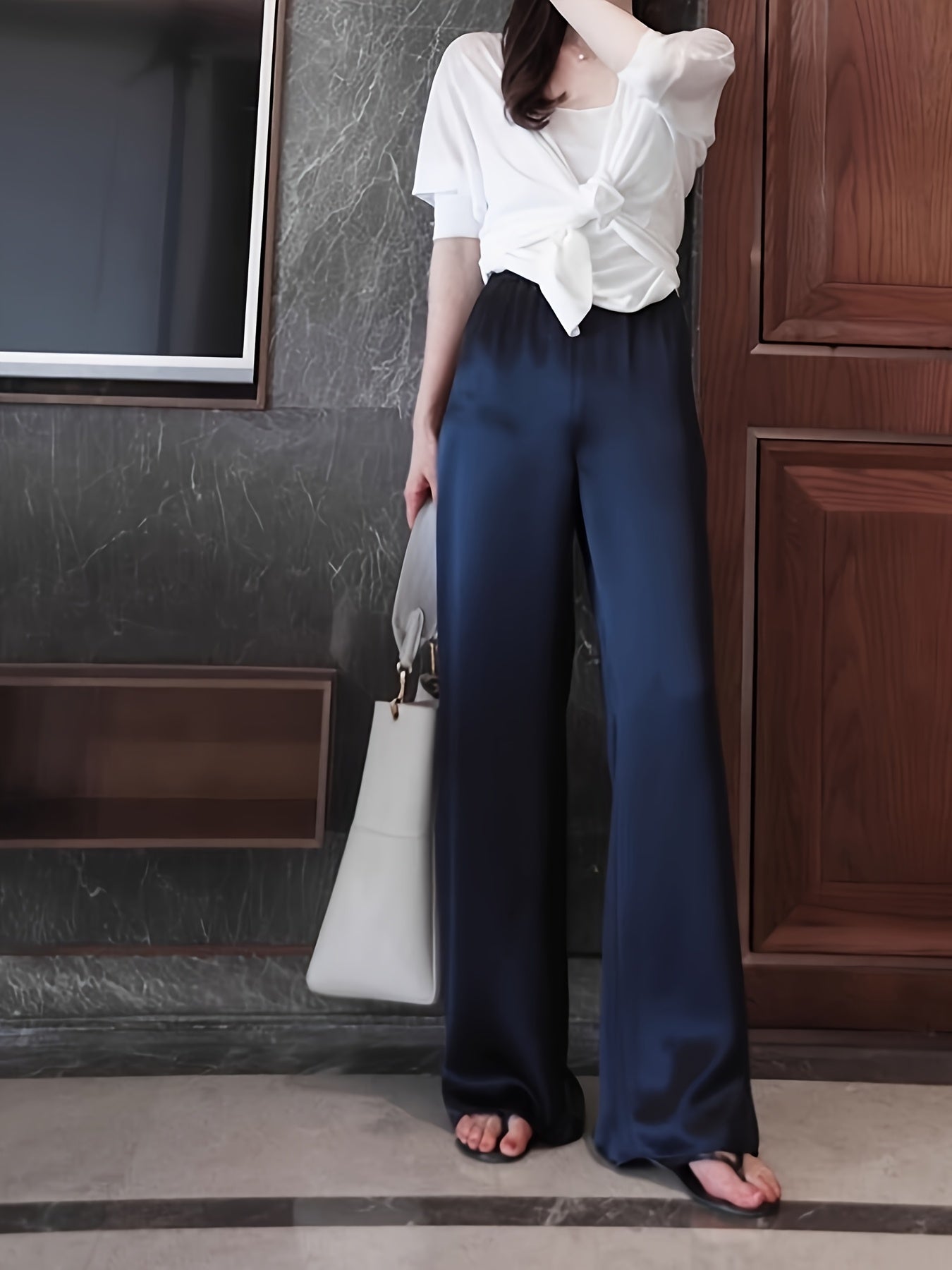Damen Weitbeinige Businesshose mit elegantem Schnitt – Modern und vielseitig