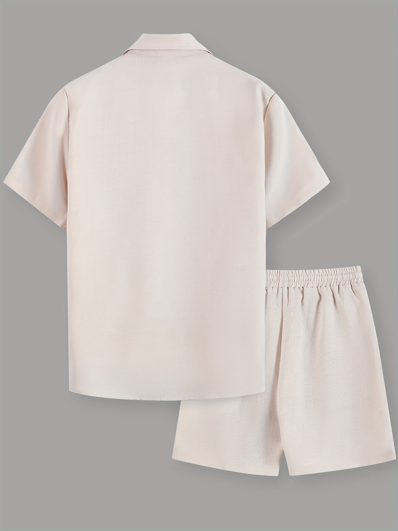 Herren Freizeit Zweiteiler Set – Kurzarm Hemd und Shorts für Sommer, Lässiger Look