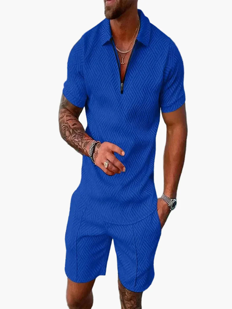 Herren Sommer Polo Set – Modernes Poloshirt & Shorts für Freizeit, Urlaub und Alltag