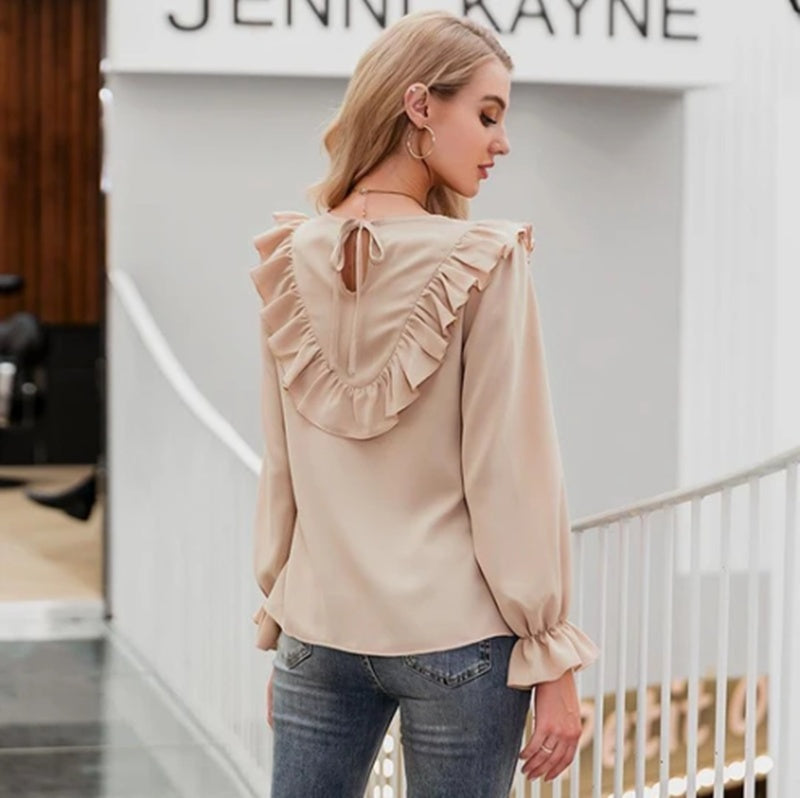 Jacqueline – Langarm-Bluse in Rosa