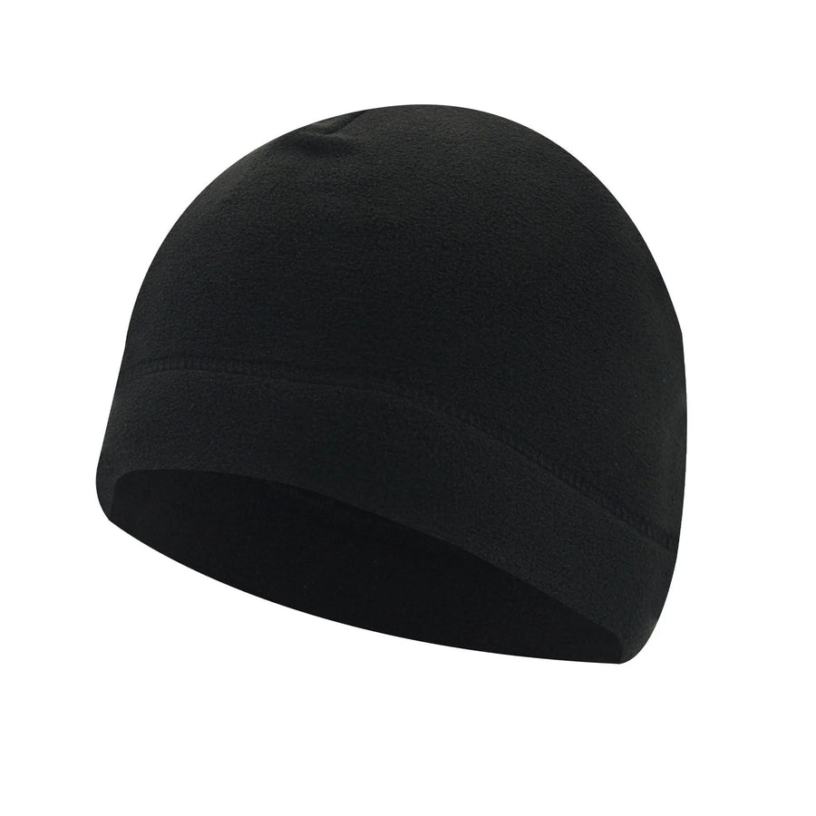 Fleece Beanie Mütze Unisex Warme Wintermütze Schwarz