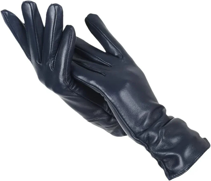 Unisex Winterhandschuhe aus weichem Material mit gerafftem Bund