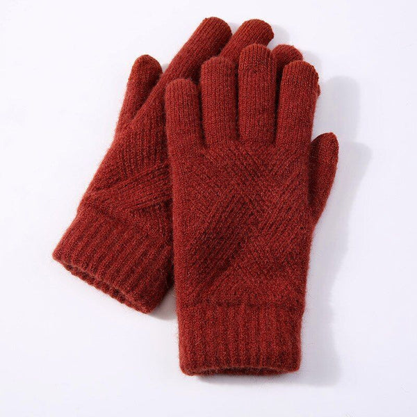 Strickhandschuhe mit Touchscreen-Funktion, unisex, Rippbündchen, verschiedene Farben