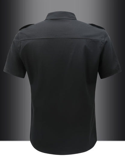 Herren Utility Hemd im Military Style – Kurzarm, Freizeit, Outdoor