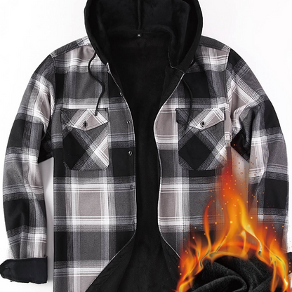 Herren Karo Hemdjacke mit Kapuze – Wärmende Freizeitmode für Outdoor und Alltag