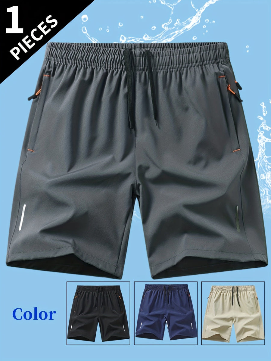 Herren Sportshorts Fitness Laufshorts mit Reißverschlusstaschen – Bequeme Trainingsshorts
