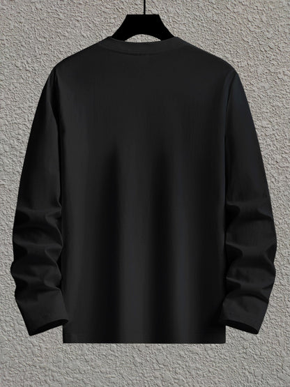 Langarmshirt mit Rundhalsausschnitt und Berg-Motiv
