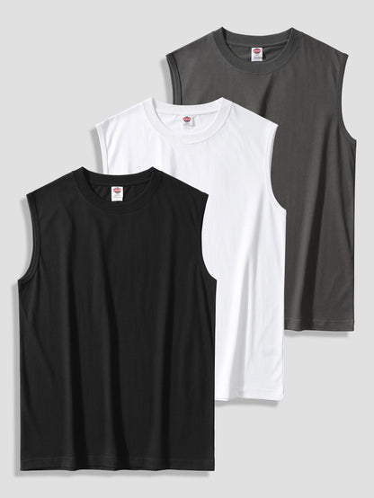 Herren Muskelshirt 3er-Pack – Ärmellose Fitness Tanktops für Sport und Freizeit