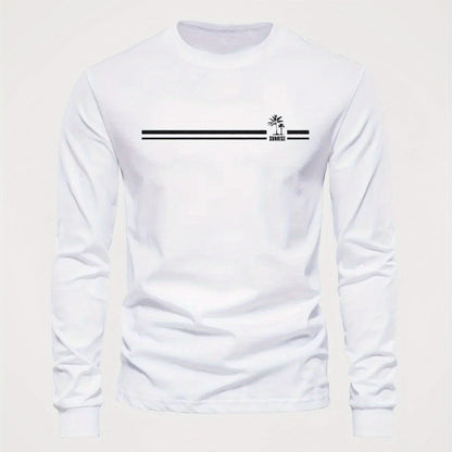 Langarmshirt Herren Rundhalsdruck "Sunrise" Freizeitoberteil