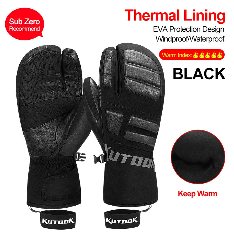 Unisex Winter Skihandschuhe Thermofutter Winddicht Wasserdicht