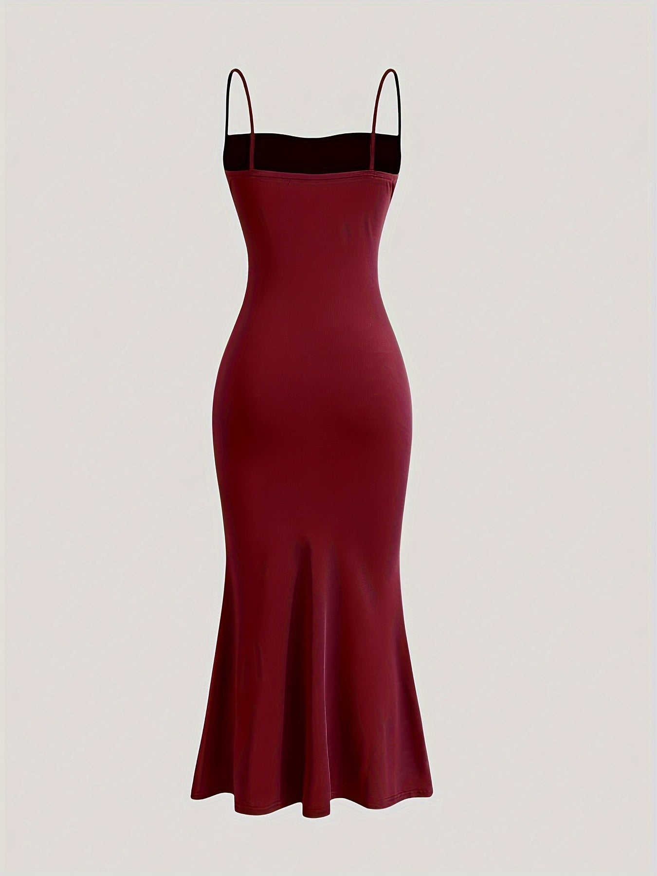 Damen Abendkleid mit Raffungen und Spaghettiträgern – Elegantes Maxikleid für festliche Anlässe