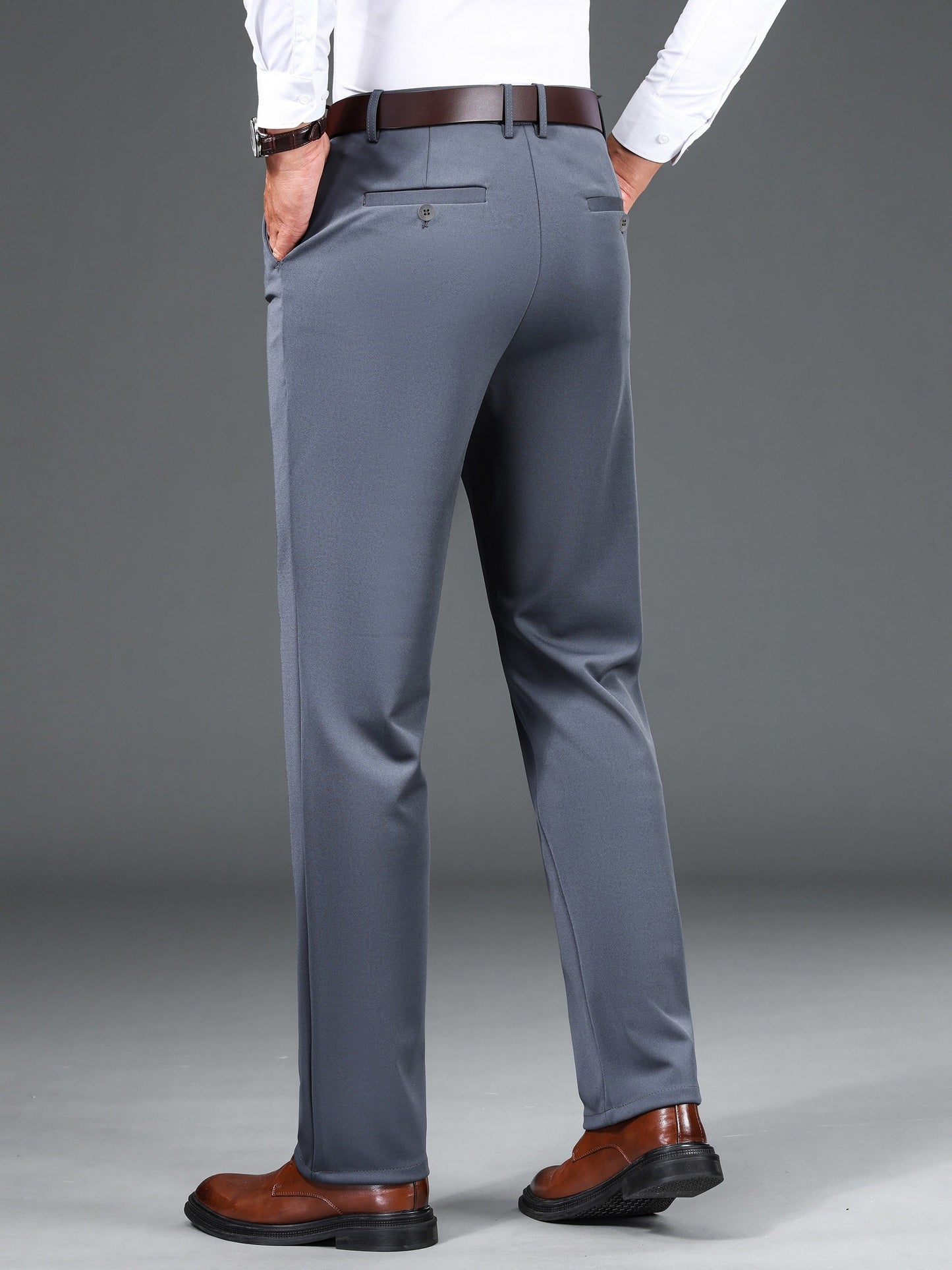 Herren Business-Hose mit warmem Futter – Schwarz, Dunkelblau, Grau