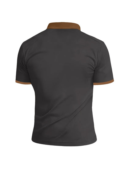 Herren Poloshirt mit Stehkragen und Brusttasche – Moderner Freizeitstil für jeden Anlass