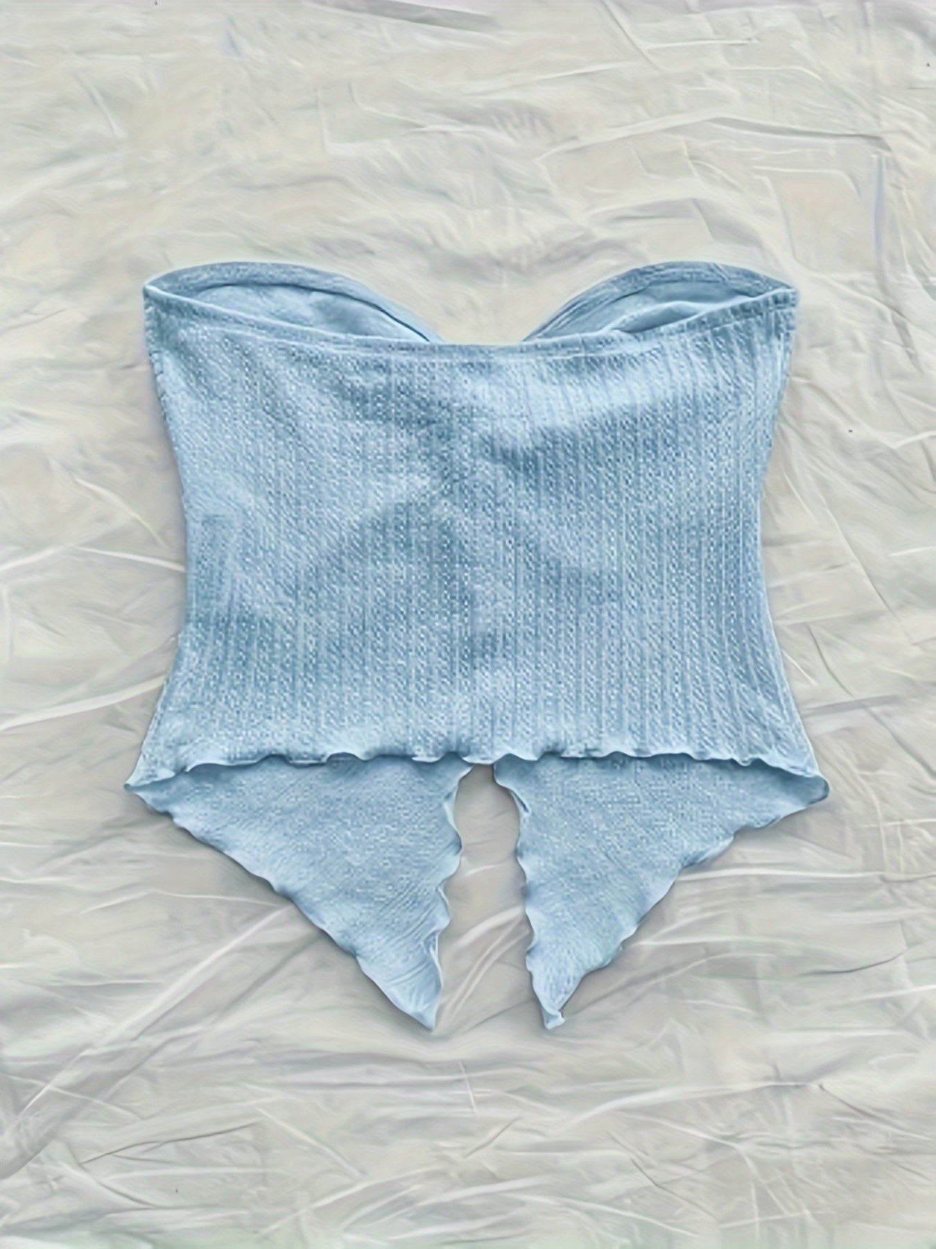 Damen Bandeau Top Schleifen-Design Modisch Party & Freizeit