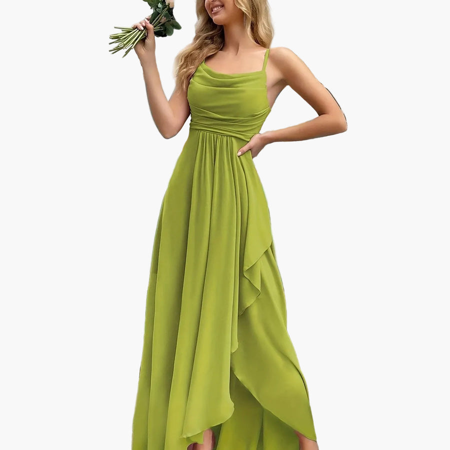 Damen Elegantes Abendkleid – Fließendes Fit & Flare Maxikleid für besondere Anlässe