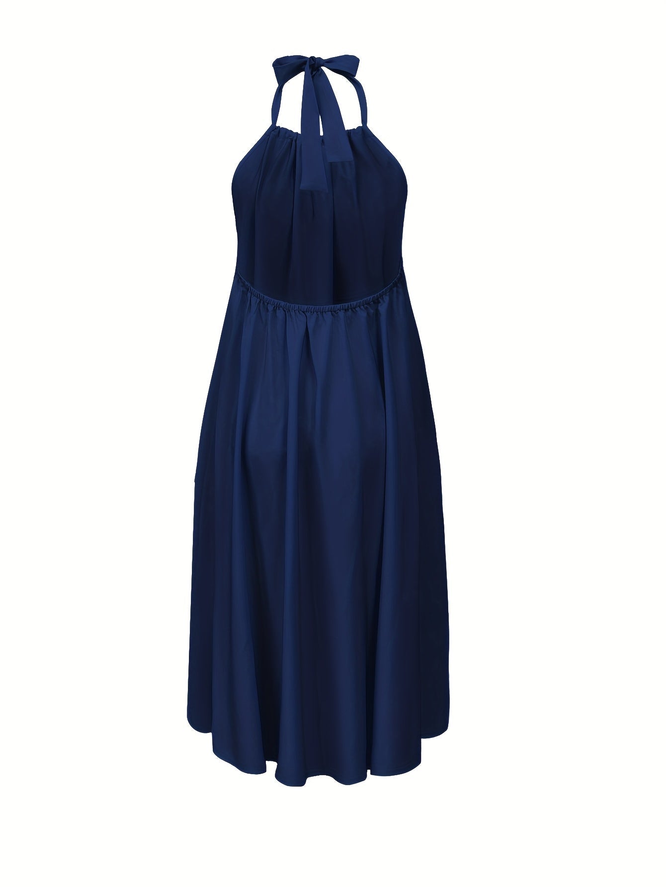 Damen Maxikleid mit Rückenausschnitt und Neckholder – Eleganter, weiter Schnitt für festliche Anlässe