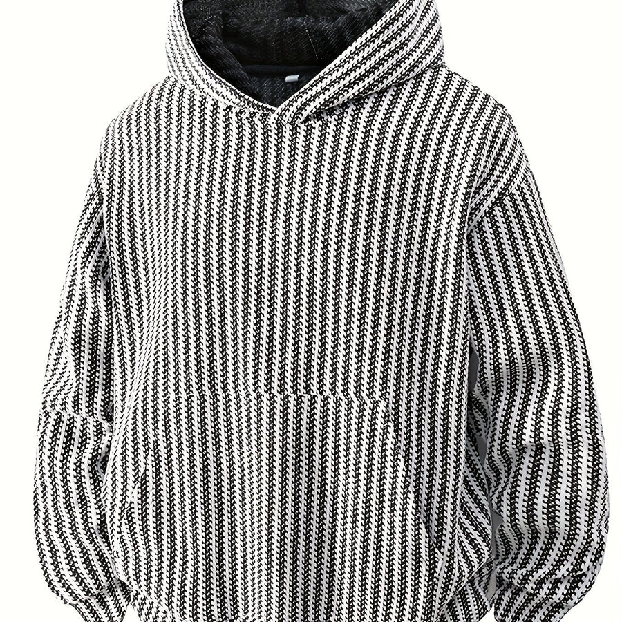 Unisex Hoodie mit Kapuze und Kängurutasche – Gerippter Look