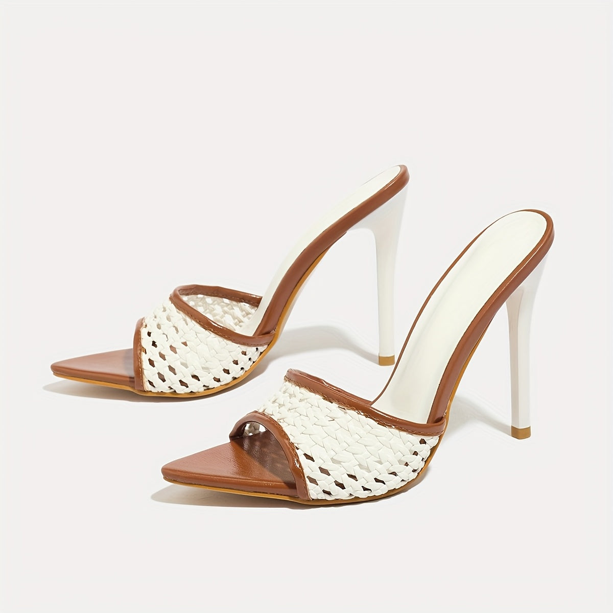 Damen Stiletto Sandaletten mit Mesh-Design – Modische High Heels für Abend & Party