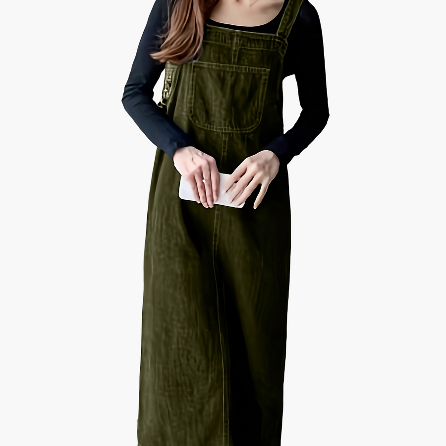 Damen Lässiges Jeans Latzkleid Midi – Stilvolles Pinafore-Kleid für Alltag und Freizeit