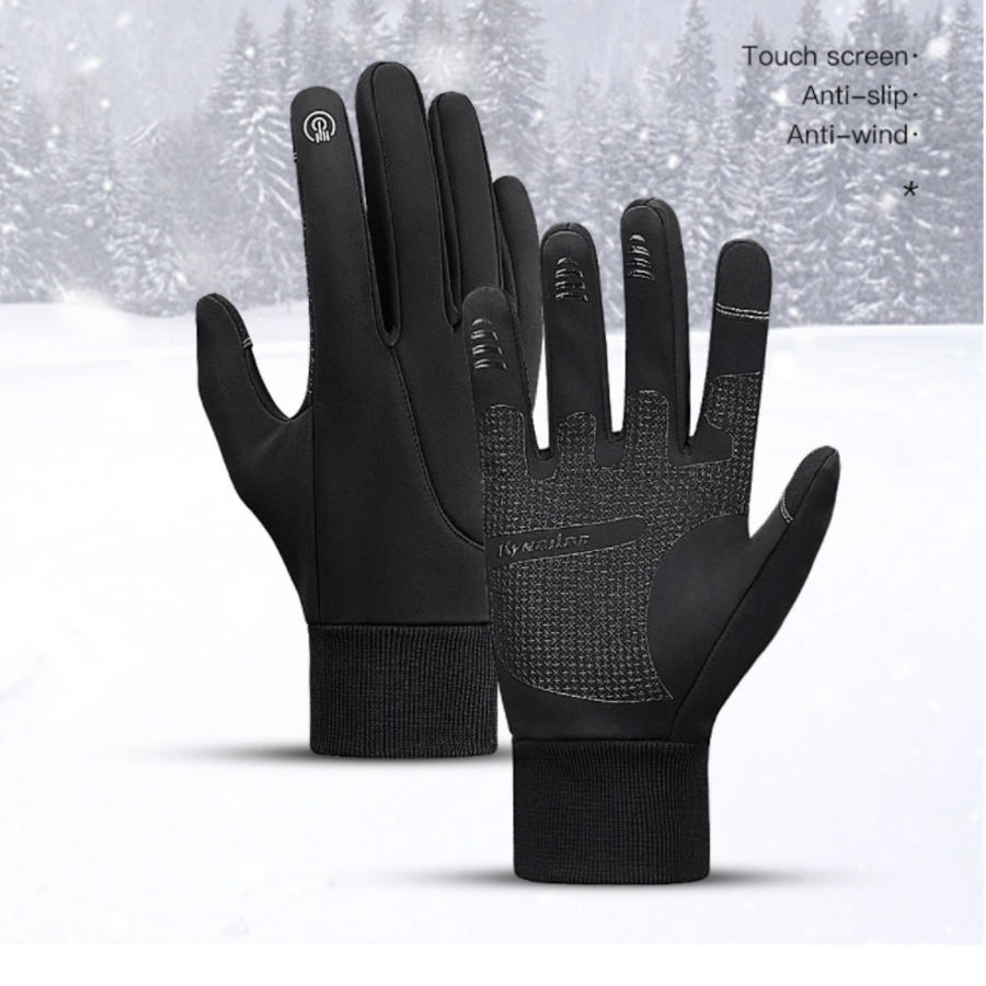Unisex Touchscreen Handschuhe Winter Winddicht Anti-Rutsch Grau Schwarz