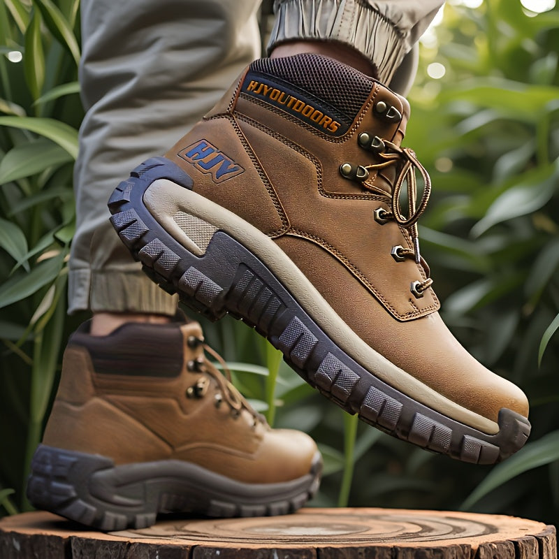 Herren Outdoor Stiefel mit Schnürung, Robuste Sohle, Hoher Schaft