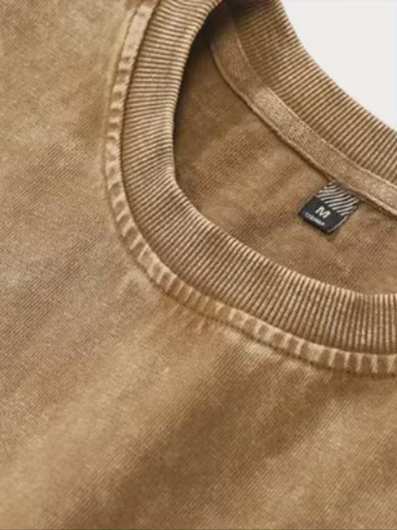 Herren Langarmshirt Regular Fit in Braun meliert
