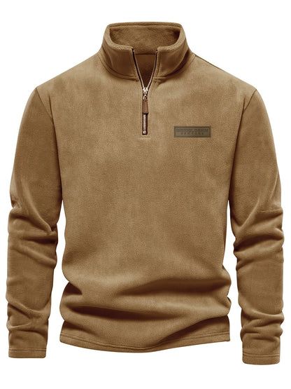Herren Quarter-Zip Pullover – Moderner Freizeitstil mit Stehkragen und dezentem Logo