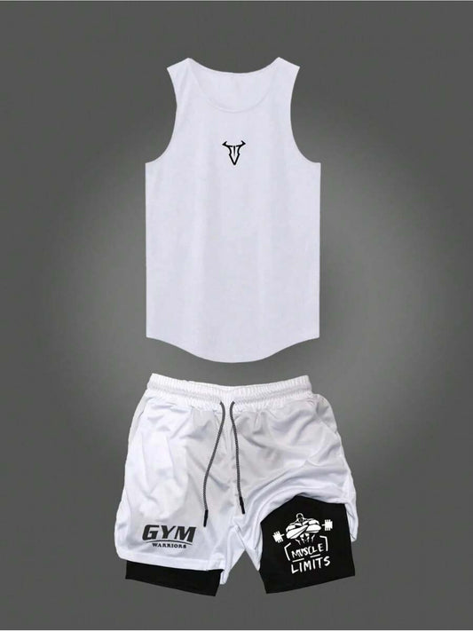 Herren Fitness Trainingsset – Muskelaufbau Tanktop & Shorts für Gym und Workout