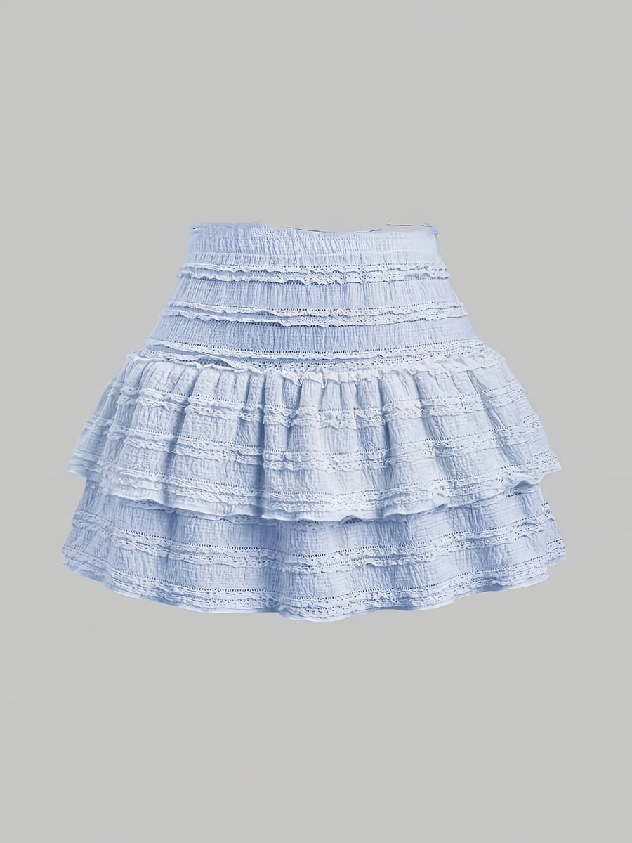 Damen Volant-Minirock im Boho-Stil – Verspielter Rüschenrock für Frühling und Sommer