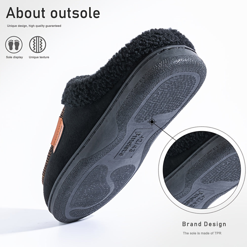 Unisex Winter Hausschuhe Slipper gefüttert mit weichem Plüschrand – verschiedene Farben