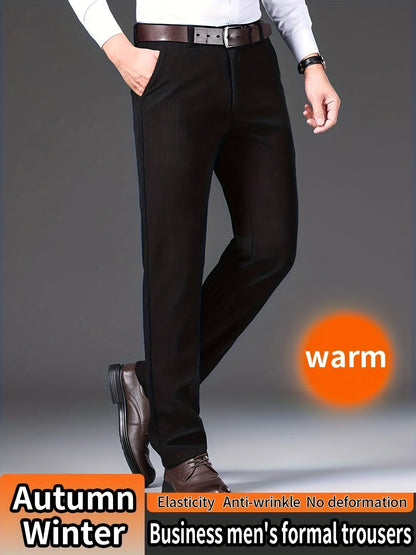 Herren Cordhose Regular Fit Business Hosen für Herbst Winter