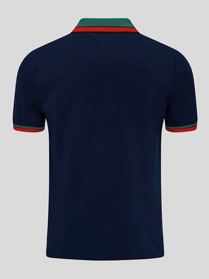 Herren Polohemd mit Kontrastkragen – Eleganter Freizeitstil für Alltag und Büro