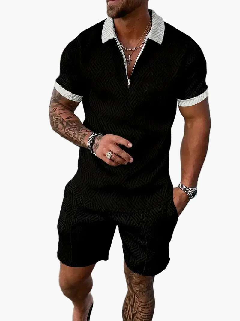 Herren Sommer Polo Set – Modernes Poloshirt & Shorts für Freizeit, Urlaub und Alltag