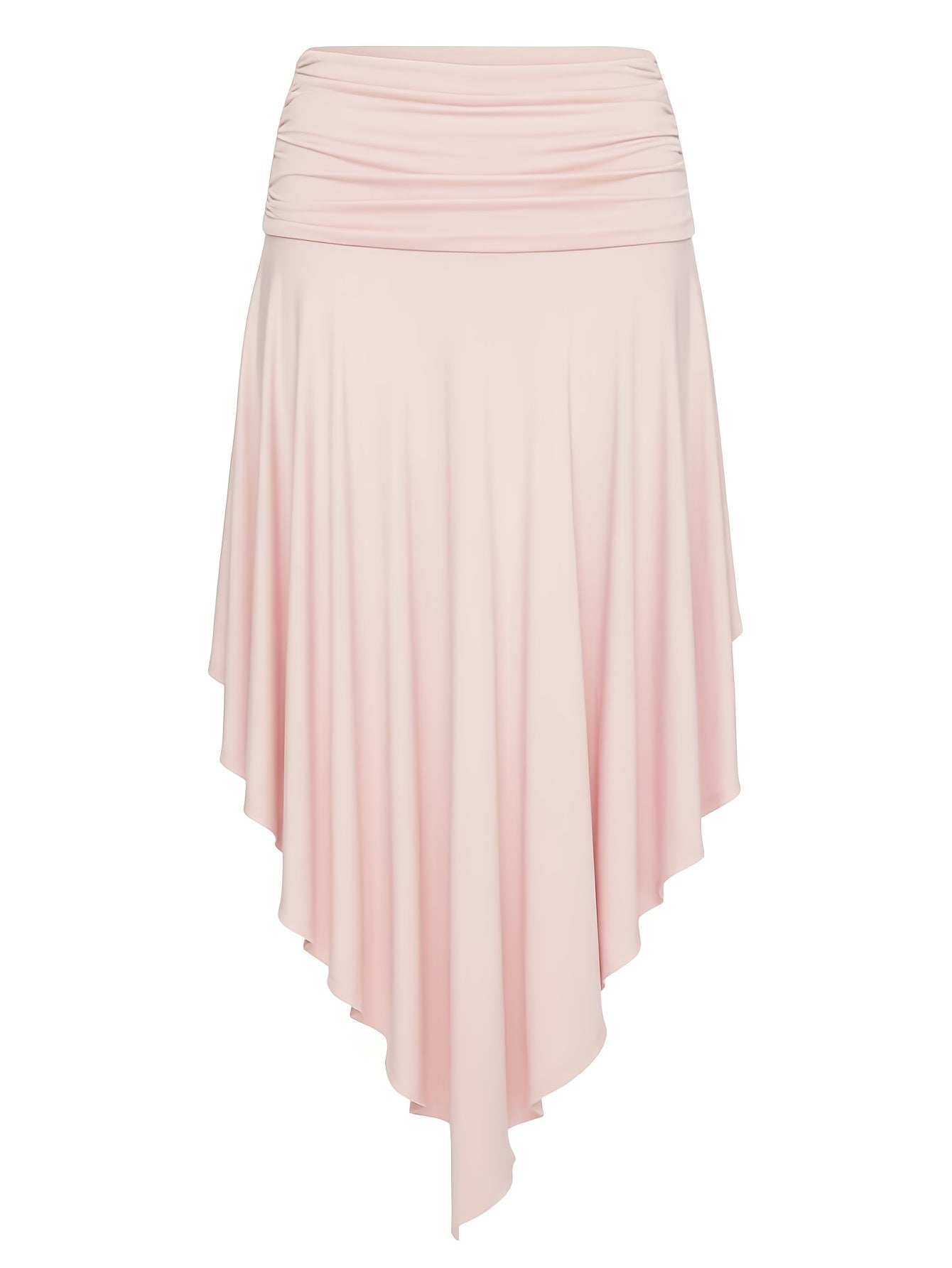 Damen Maxi-Strandrock mit asymmetrischem Volant-Saum, elegant-lässiger Urlaubsstil