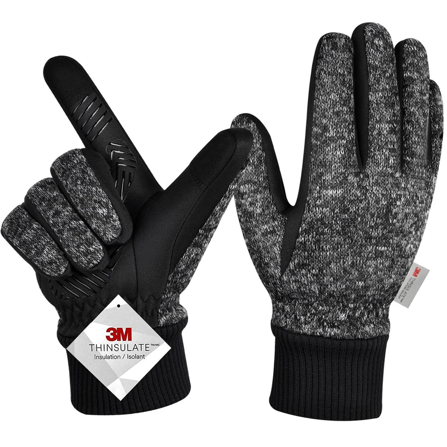 Unisex Winterhandschuhe mit 3M Thinsulate Isolation und Touchscreen-Funktion, Anti-Rutsch-Design