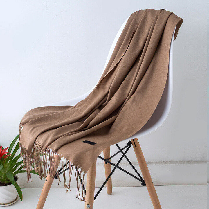 Unisex Weicher Schal mit Fransen – Mehrfarbig