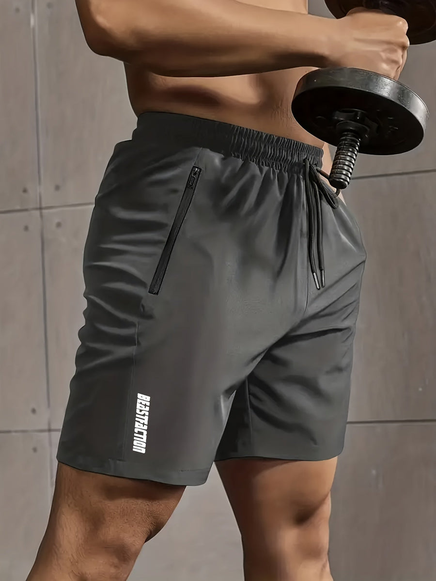 Herren Sportshorts mit Zipper-Taschen – Trainingsshorts Fitness & Workout