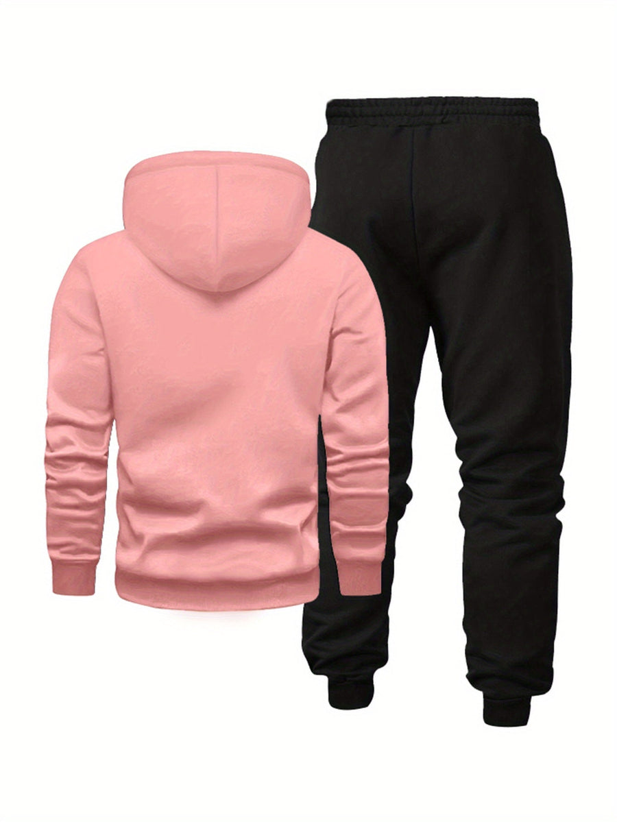 Unisex Trainingsanzug Set mit Kapuzenpullover und Jogginghose in verschiedenen Farben
