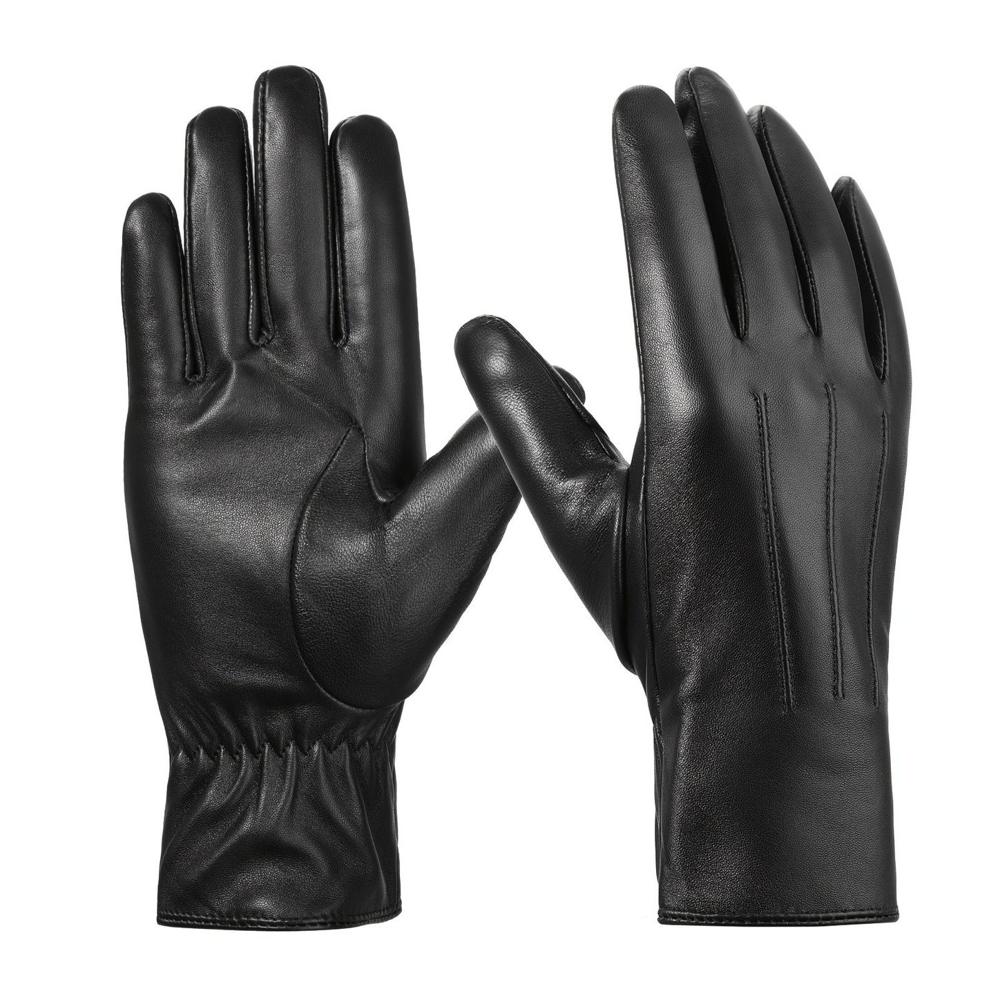 Damen Handschuhe glattes Material Burgunderrot Gr. S
