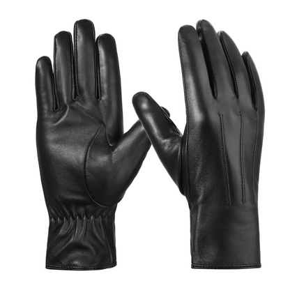Damen Handschuhe glattes Material Burgunderrot Gr. S