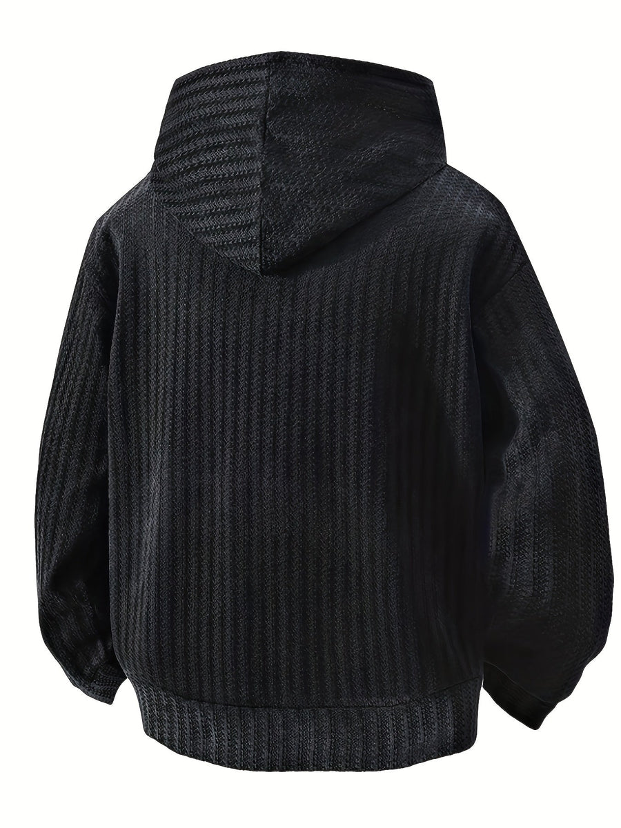 Unisex Hoodie mit Kapuze und Kängurutasche – Gerippter Look